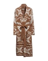 Akep Woman Cardigan Camel Size 4 Polyamide, Merino Wool, Acrylic In Beige