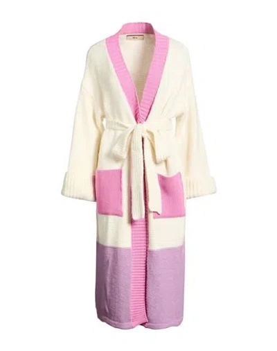 Akep Woman Cardigan Ivory Size 4 Acrylic, Wool, Viscose, Polyester, Alpaca Wool In Multi