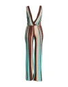 Akep Woman Jumpsuit Turquoise Size M Viscose, Polyester In Blue