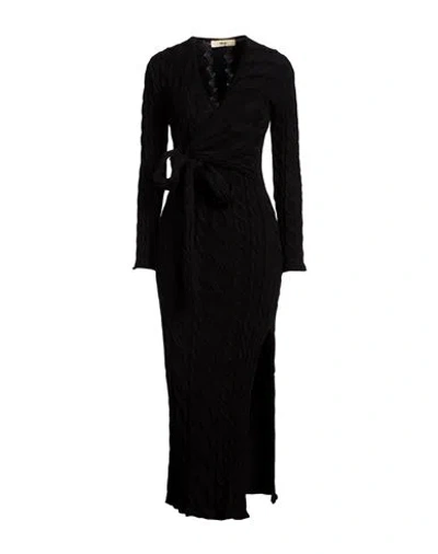 Akep Woman Maxi Dress Black Size 4 Viscose, Polyester, Polyamide