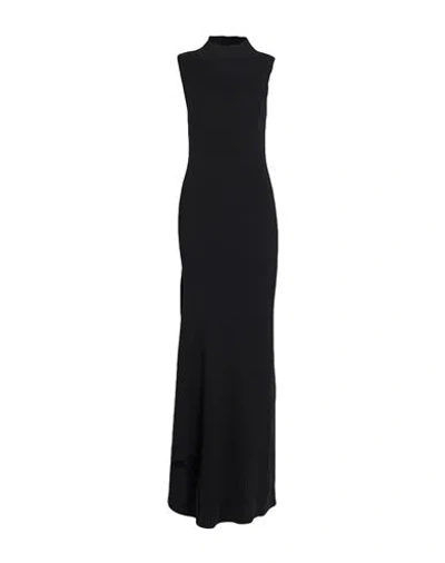 Akep Woman Maxi Dress Black Size L Viscose, Polyester