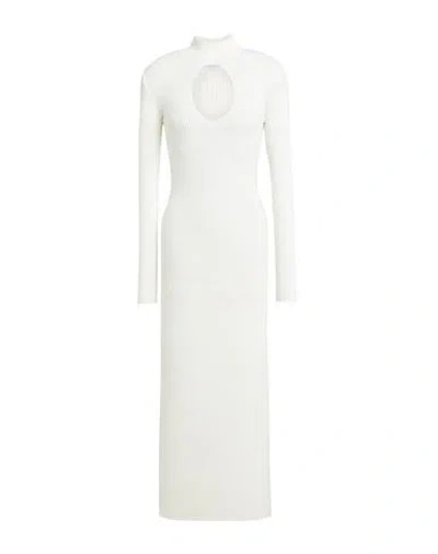Akep Woman Maxi Dress Cream Size L Viscose, Polyamide, Elastomultiester