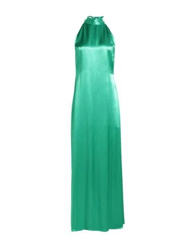 Akep Woman Maxi Dress Green Size 6 Viscose In Gray