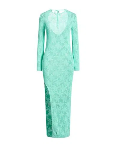 Akep Woman Maxi Dress Light Green Size S Viscose, Polyamide