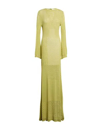 Akep Woman Maxi Dress Lime Green Size Xs Viscose, Polyester