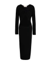 Akep Woman Midi Dress Black Size 4 Viscose, Polyester, Polyamide In Black