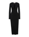 Akep Woman Midi Dress Black Size 8 Viscose, Polyester, Polyamide
