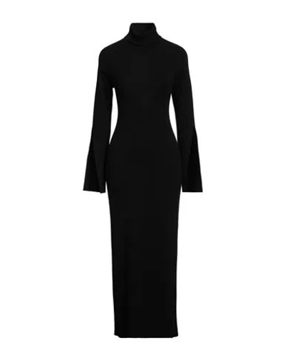 Akep Woman Midi Dress Black Size 4 Viscose, Polyester, Polyamide