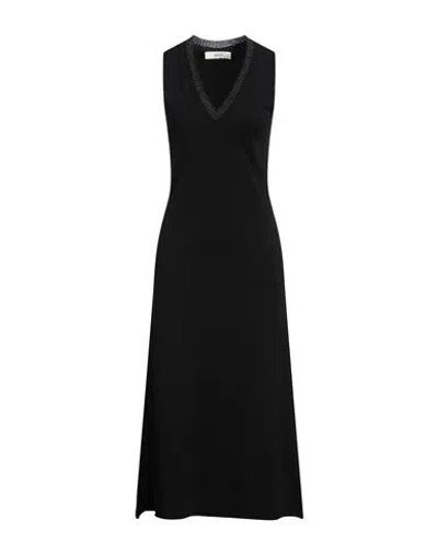 Akep Woman Midi Dress Black Size L Ecovero Viscose, Polyester