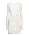 Akep Woman Midi Dress Ivory Size Xl Linen, Cotton In White