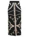 Akep Woman Midi Skirt Black Size 8 Cotton, Viscose, Polyamide, Polyester In Black