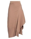 Akep Woman Midi Skirt Camel Size 4 Viscose, Polyester, Polyamide In Beige