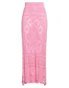 Akep Woman Midi Skirt Pink Size 8 Viscose, Polyester