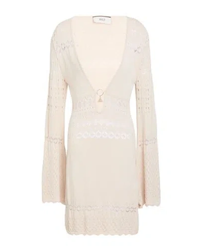 Akep Woman Mini Dress Beige Size 6 Viscose, Polyester