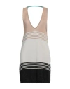 Akep Woman Mini Dress Beige Size S Viscose, Polyamide, Polyester In Beige
