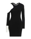 Akep Woman Mini Dress Black Size 6 Viscose, Polyamide, Elastane In Black