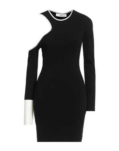 Akep Woman Mini Dress Black Size 6 Viscose, Polyamide, Elastane