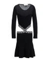 Akep Woman Mini Dress Black Size 6 Viscose, Polyamide, Elastic Fibres In Black