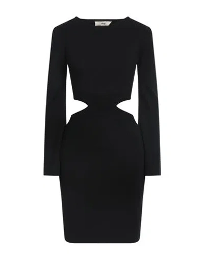 Akep Woman Mini Dress Black Size 6 Viscose, Polyester, Polyamide