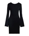 Akep Woman Mini Dress Black Size L Viscose, Polyamide, Elastic Fibres In Black
