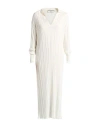 Akep Woman Mini Dress Cream Size 4 Viscose, Polyamide, Elastic Fibres In White