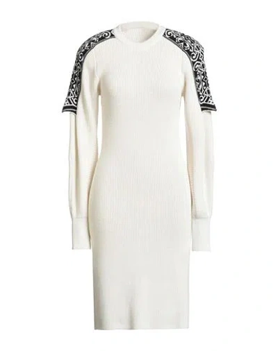 Akep Woman Mini Dress Cream Size 8 Merino Wool, Acrylic