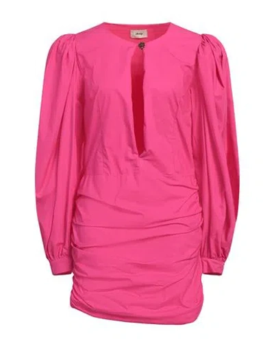 Akep Woman Mini Dress Fuchsia Size 8 Cotton In Pink