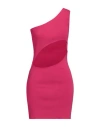 Akep Woman Mini Dress Fuchsia Size 8 Viscose, Polyester In Pink