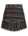 Akep Woman Mini Skirt Black Size 12 Viscose, Polyester In Black