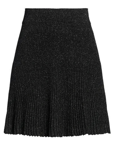 Akep Woman Mini Skirt Black Size 4 Viscose, Polyamide, Polyester