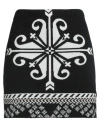 Akep Woman Mini Skirt Black Size 8 Merino Wool, Acrylic