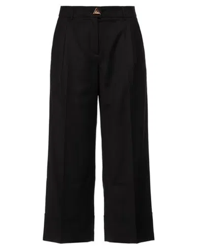 Akep Woman Pants Black Size 10 Polyester, Viscose, Elastane