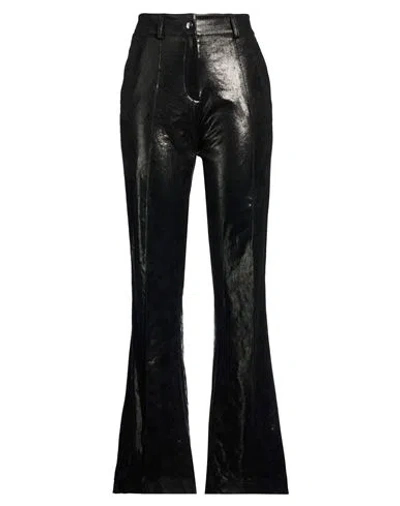 Akep Woman Pants Black Size 6 Polyester, Elastane