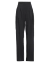 Akep Woman Pants Black Size 8 Polyester, Elastane