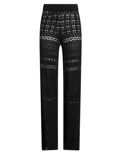 Akep Woman Pants Black Size 8 Viscose, Polyester