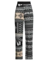 Akep Woman Pants Black Size M Merino Wool, Acrylic, Viscose, Metallic Fiber