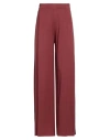Akep Woman Pants Brick Size 2 Viscose, Polyester In Red