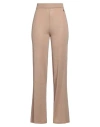 Akep Woman Pants Camel Size 6 Viscose, Polyamide, Polyester In Beige