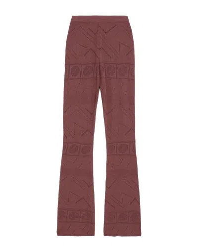 Akep Woman Pants Chocolate Brown Size 8 Viscose, Polyester