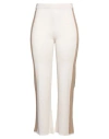 Akep Woman Pants Cream Size 2 Viscose, Merino Wool, Recycled Polyamide, Cashmere In White