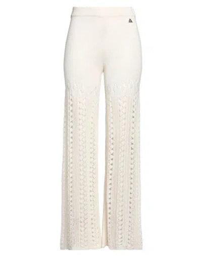 AKEP AKEP WOMAN PANTS CREAM SIZE L LINEN, COTTON