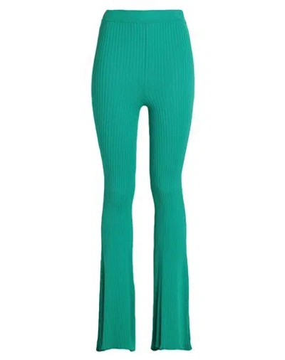 Akep Woman Pants Emerald Green Size S Viscose, Polyester