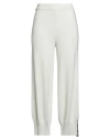 Akep Woman Pants Ivory Size 6 Merino Wool, Acrylic In White