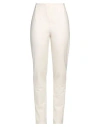 Akep Woman Pants Ivory Size 8 Viscose, Polyamide, Elastane In White