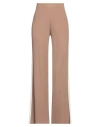Akep Woman Pants Light Brown Size 10 Ecovero Viscose, Polyester In Beige