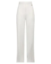 Akep Woman Pants Off White Size 8 Viscose, Polyamide, Polyester