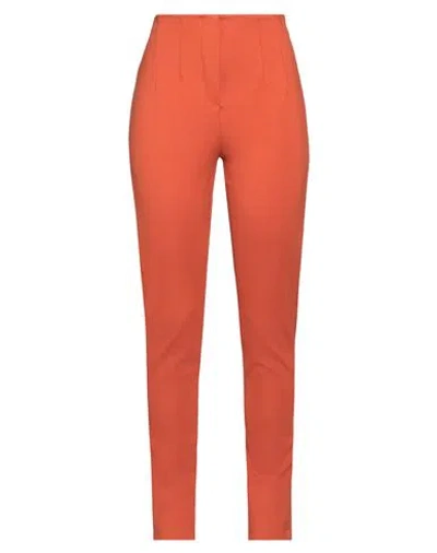 Akep Woman Pants Orange Size 8 Viscose, Polyamide, Elastane