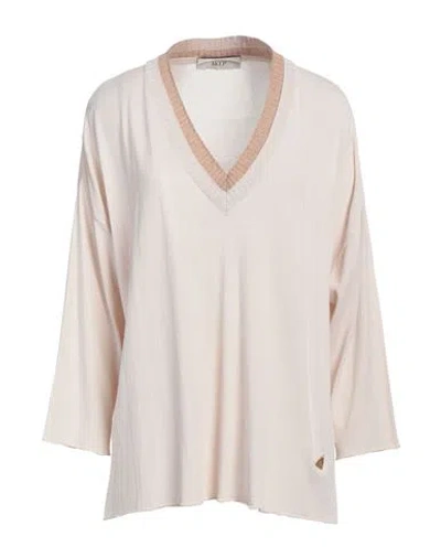 Akep Woman Sweater Beige Size 10 Viscose, Polyester In Neutral