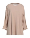 Akep Woman Sweater Beige Size 8 Viscose, Polyester