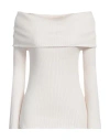 Akep Woman Sweater Beige Size 8 Viscose, Polyester, Polyamide